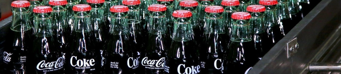 Coca cola in glass bottle